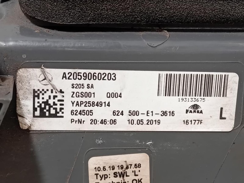 Fanale POST SX A2059060203 Mercedes Classe C S205 SW 2014