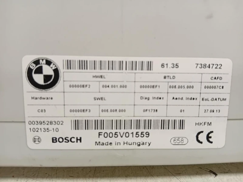 Centralina Apertura Elettrica Portello POST 6135 7384722 Bmw Serie 3 F30 Berlina 2012
