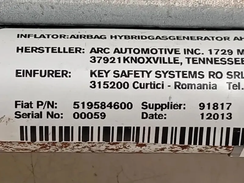 Air-bag A Tendina SX 519584600 Fiat 500L 2013