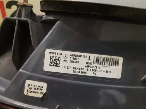 Fanale POST SX A2058200164 Mercedes Classe C W205 2014