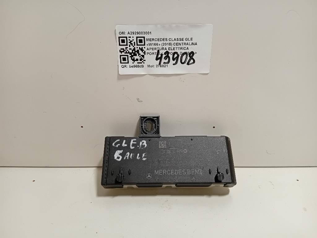 Centralina Apertura Elettrica Portello POST A2929003001 Mercedes Classe GLE W166 2015