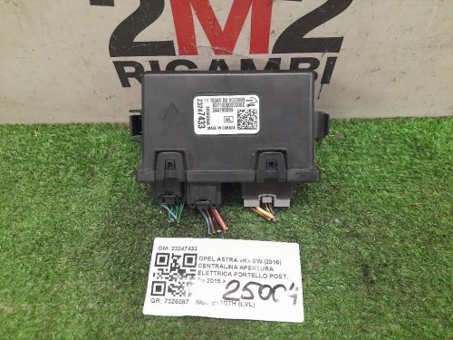 Centralina Apertura Elettrica Portello POST 23247433 Opel Astra K SW 2016