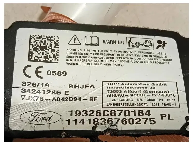 Air-bag A Tendina SX 34291508 Ford Focus V 2018