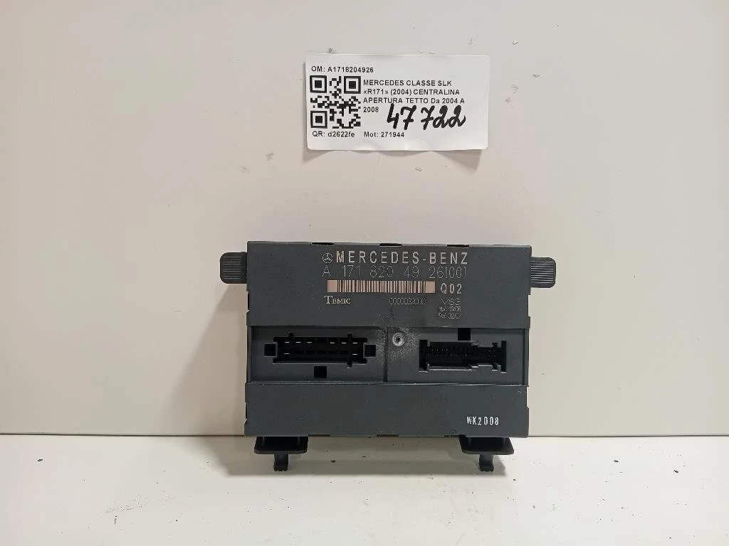 Centralina Apertura Tetto A1718204926 Mercedes Classe SLK R171 2004