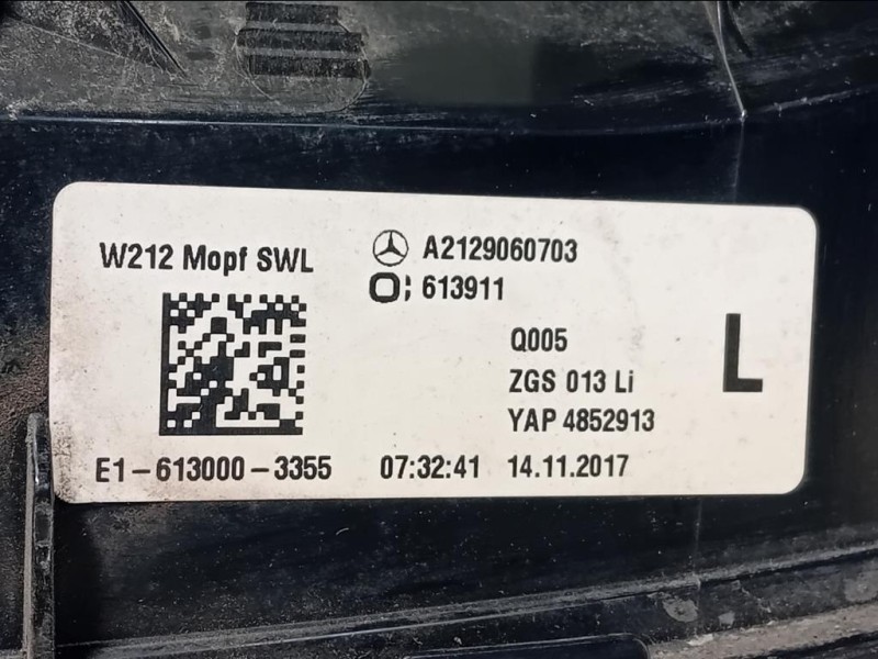 Fanale POST SX A2129060703 Mercedes Classe E W212 2009