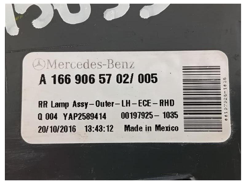 Fanale POST SX A 166 906 57 02 Mercedes Classe GLE W166 2015
