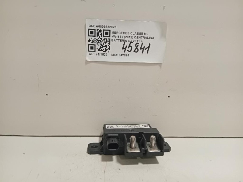 Centralina Batteria A0009822023 RELE BATTERIA Mercedes Classe ML W166 2012