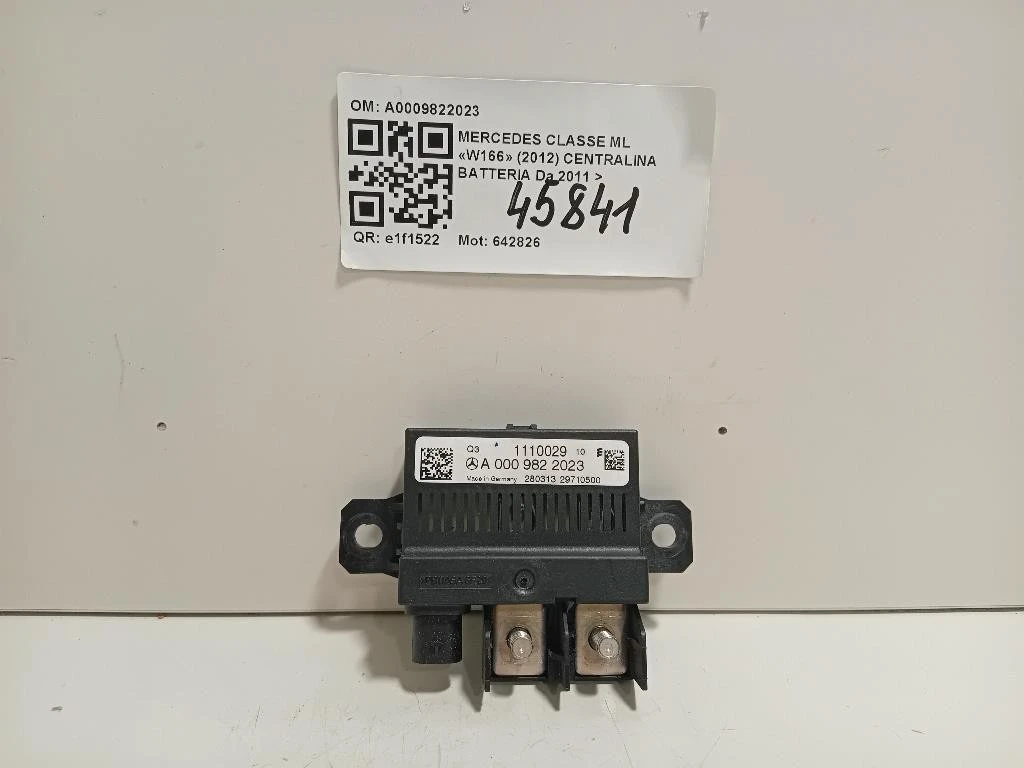 Centralina Batteria A0009822023 RELE BATTERIA Mercedes Classe ML W166 2012