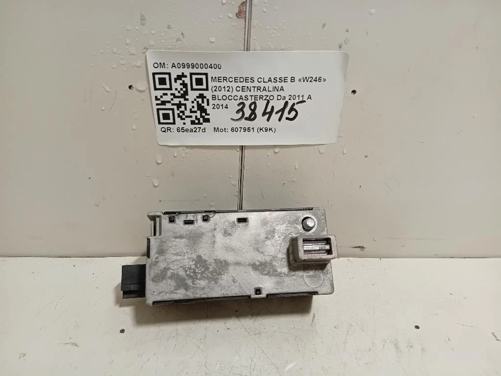 Centralina Bloccasterzo A0999000400 Mercedes Classe B W246 2012