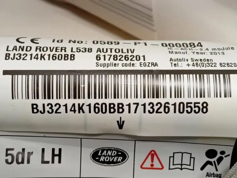 Air-bag A Tendina SX BJ32-14K160-BB Land Rover Range Rover Evoque I 2011