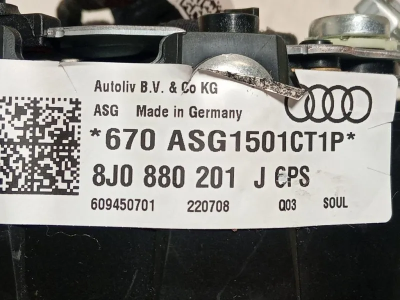 Air-bag Guidatore 8J0880201J Audi TT 8J3 2007