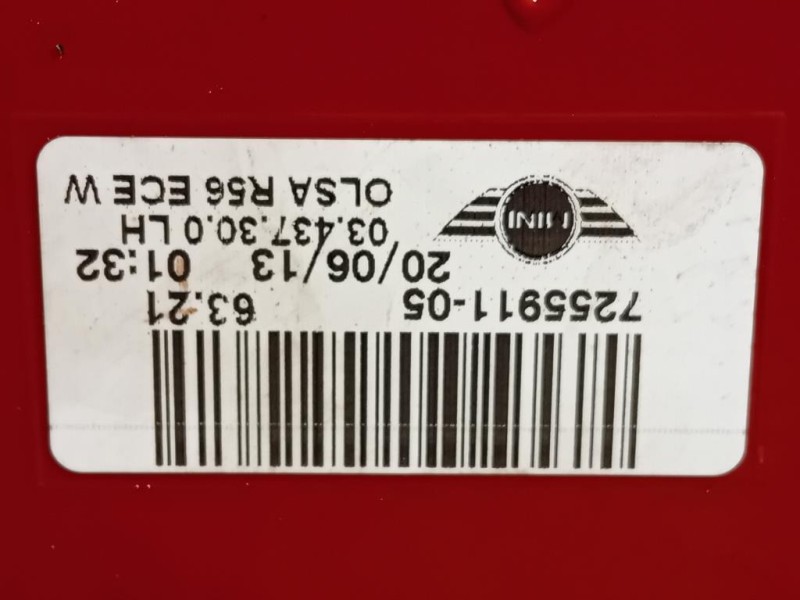 Fanale POST SX 725591105 Mini MINI Cooper R56 2007