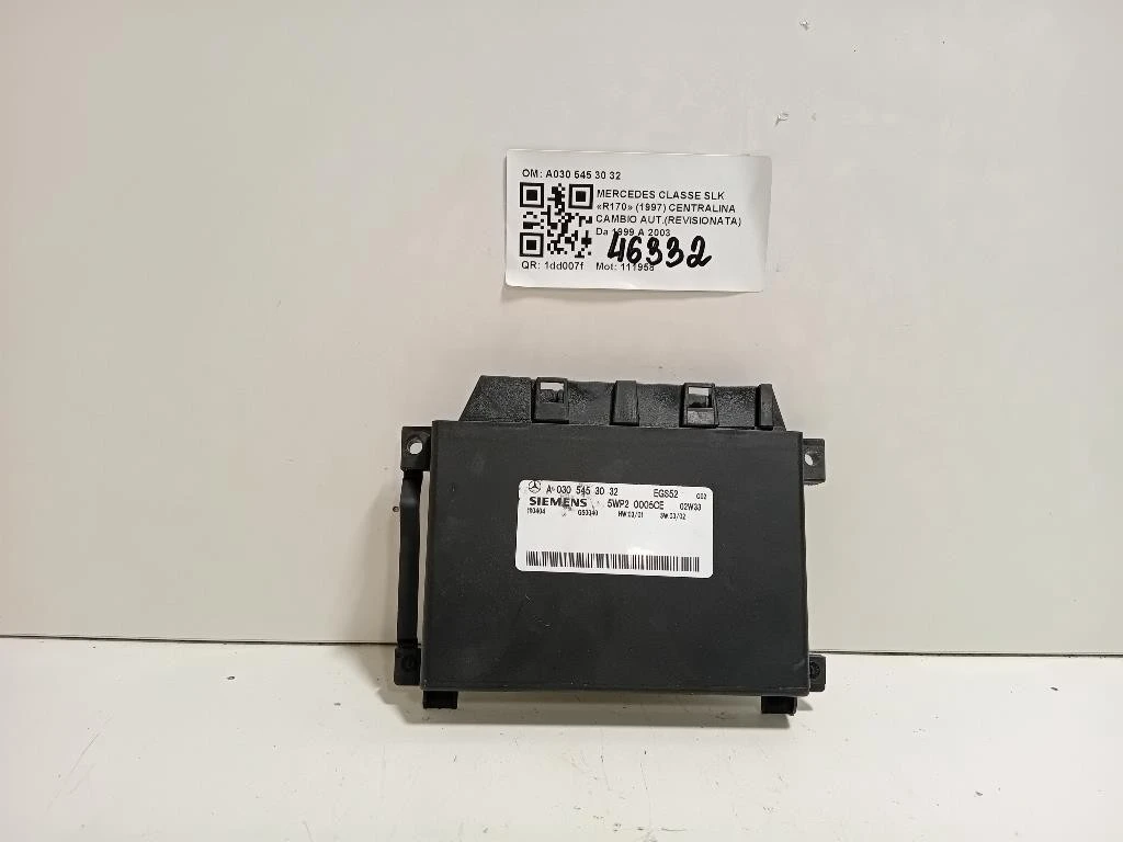 Centralina Cambio Autrevisionata A030 545 30 32 Mercedes Classe SLK R170 1997