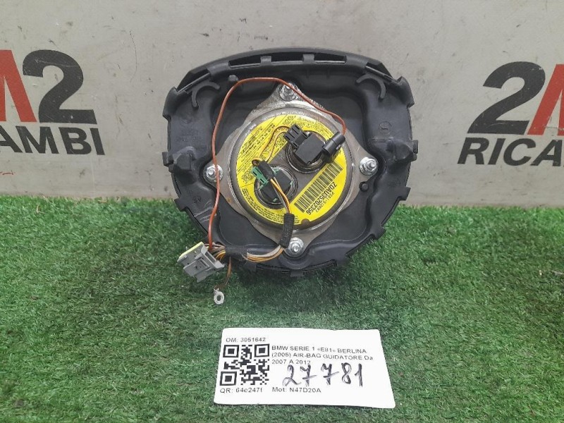Air-bag Guidatore 3051642 Bmw Serie 1 E81 Berlina 2005