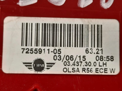 Fanale POST SX 7255911-05 Mini MINI Cooper R57 Cabrio 2007