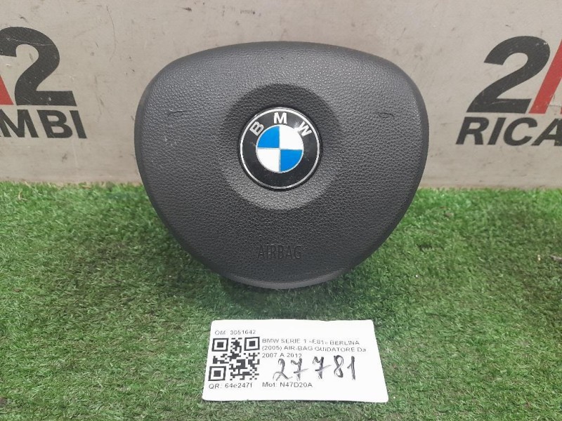 Air-bag Guidatore 3051642 Bmw Serie 1 E81 Berlina 2005