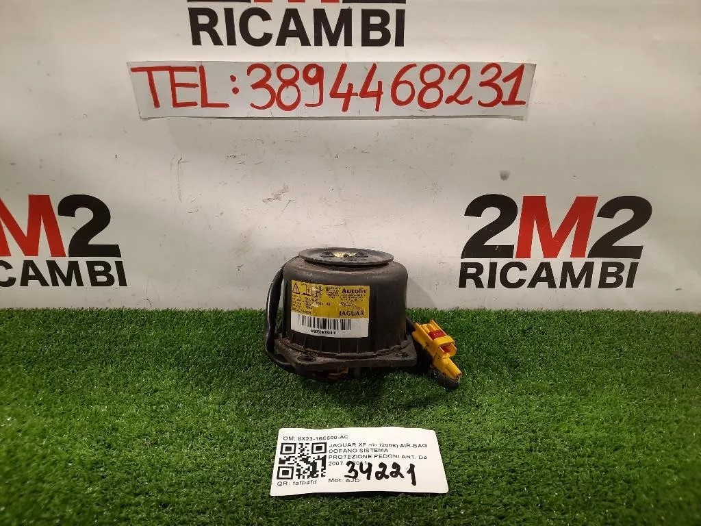 Air-bag Cofano Sistema Protezione Pedoni ANT 8X23-16E600-AB Jaguar XF I 2008
