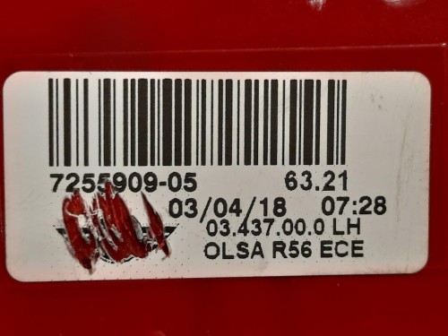 Fanale POST SX 7255909-05 Mini MINI Cooper R57 Cabrio 2007