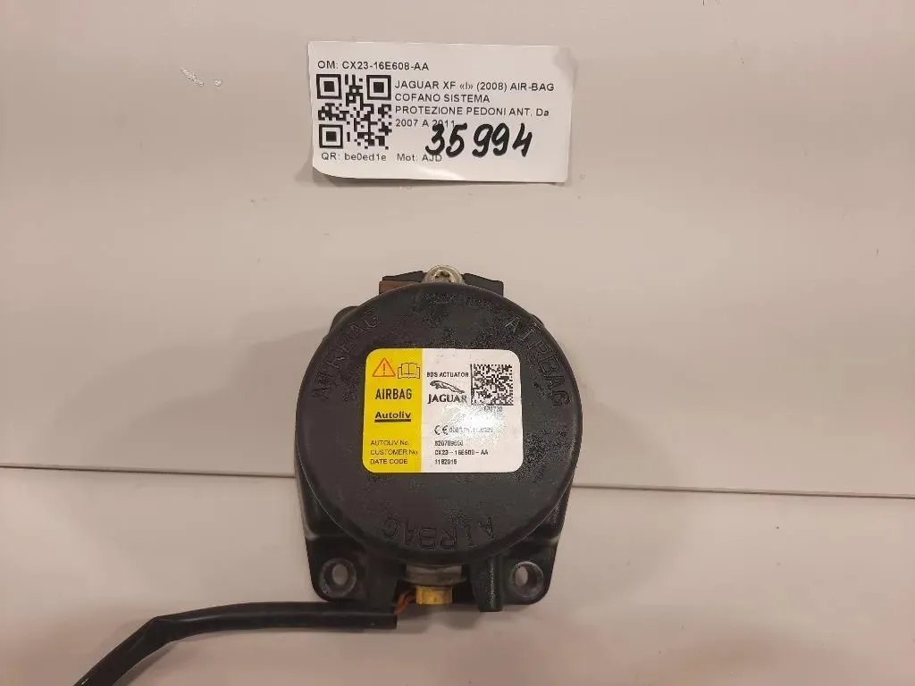 Air-bag Cofano Sistema Protezione Pedoni ANT CX23-16E600-AA Jaguar XF I 2008