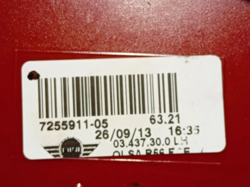 Fanale POST SX 7255911-05 Mini MINI ONE R56 2007