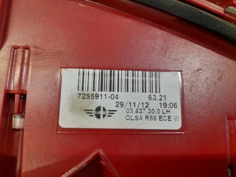 Fanale POST SX 7255911 Mini MINI ONE R56 2007