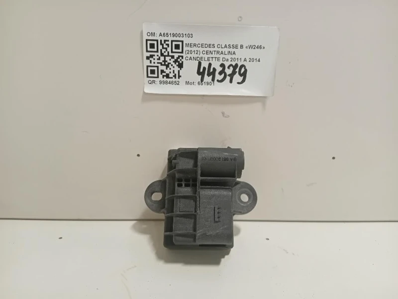 Centralina Candelette A6519003103 Mercedes Classe B W246 2012