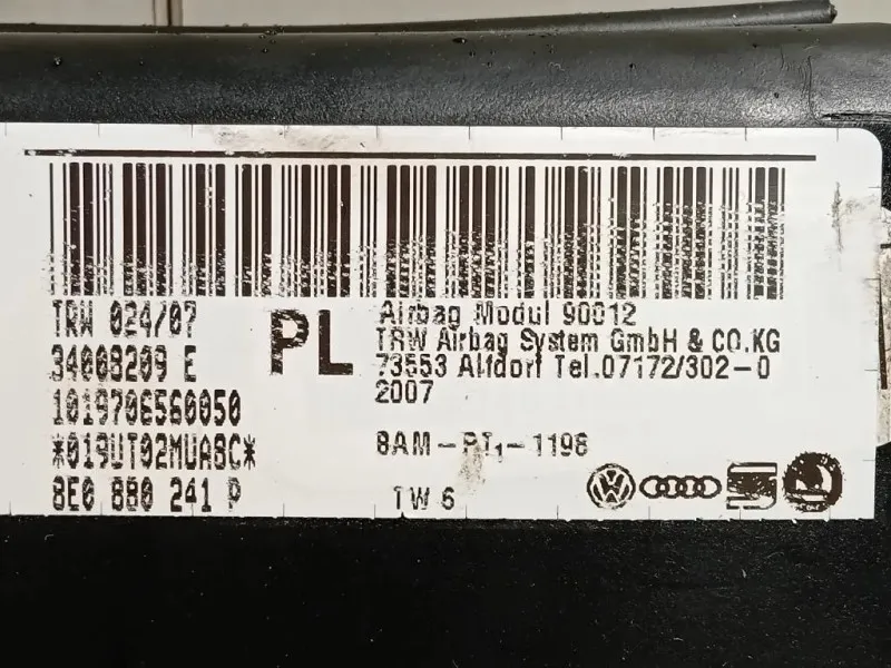 Air-bag Cuscino Sedile ANT SX 8E0 880 241 P Audi A4 8ED Avant 2005
