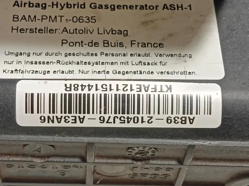 Air-bag Ginocchia DX AB39-21045G76-AE Ford Ranger IV 2012