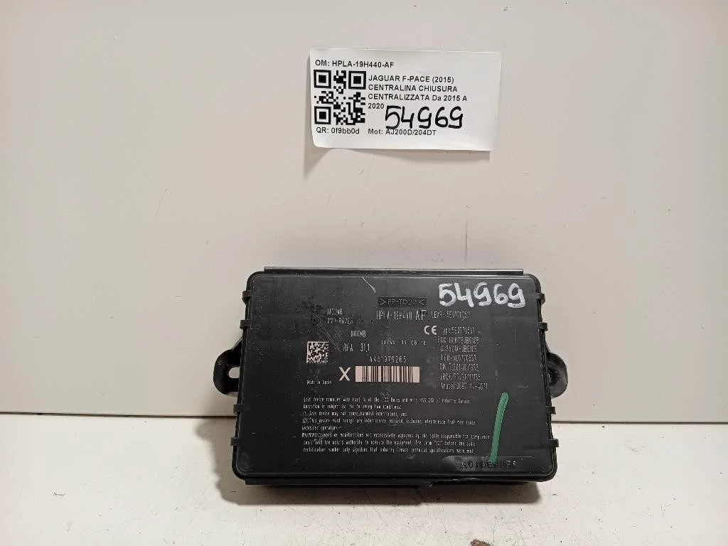 Centralina Chiusura Centralizzata HPLA-19H440-AF Jaguar F-pace 2015