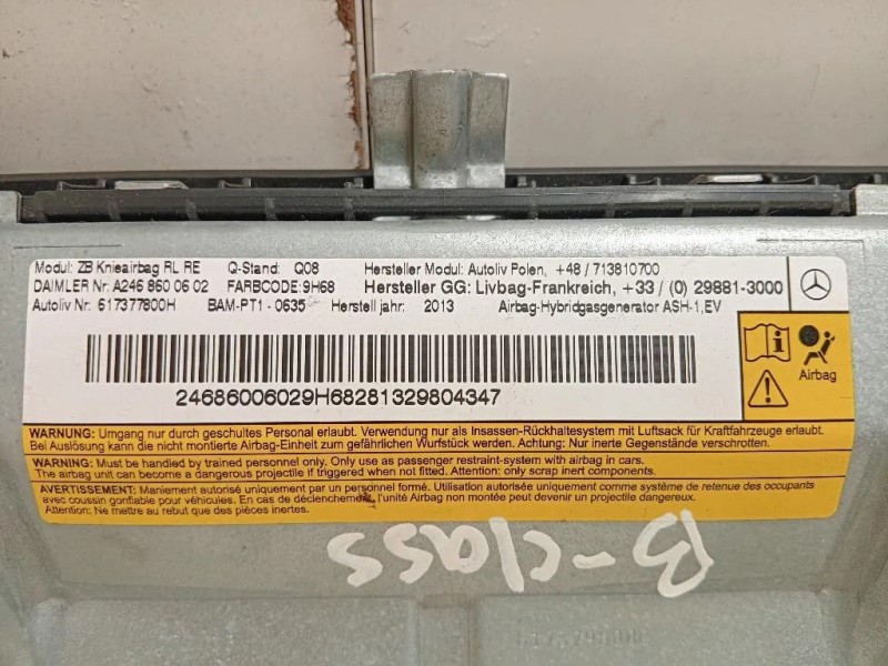 Air-bag Ginocchia DX 2468600602 Mercedes Classe B W246 2012