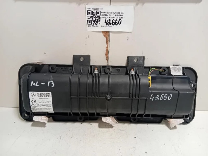 Air-bag Ginocchia DX 1668600102 Mercedes Classe ML W166 2012