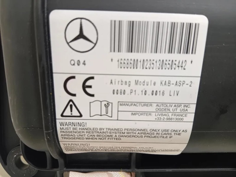 Air-bag Ginocchia DX 1668600102 Mercedes Classe ML W166 2012