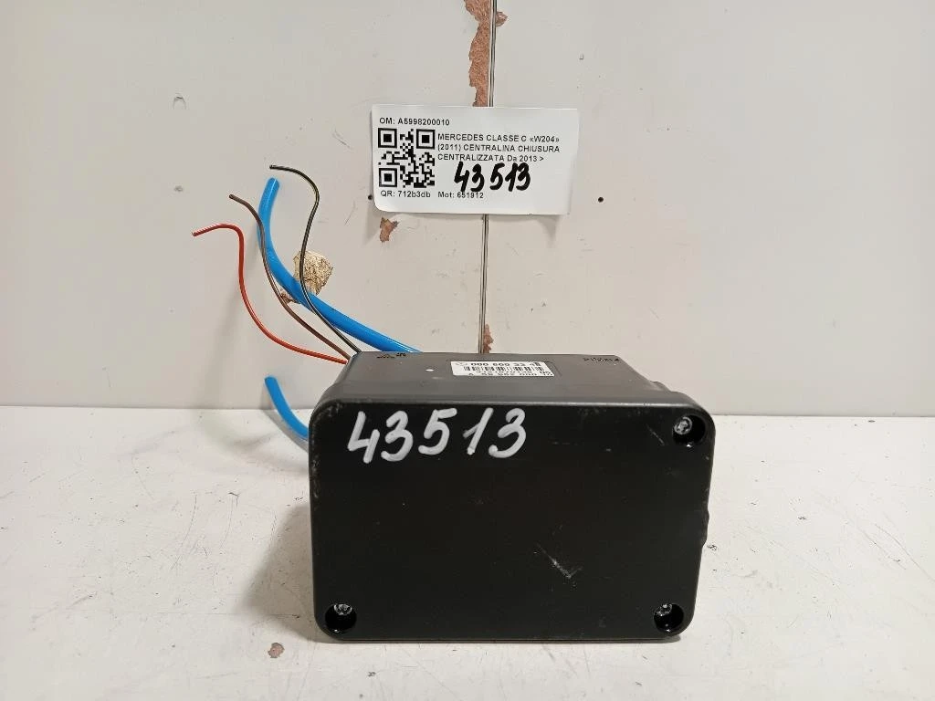 Centralina Chiusura Centralizzata A5998200010 Mercedes Classe C W204 2011