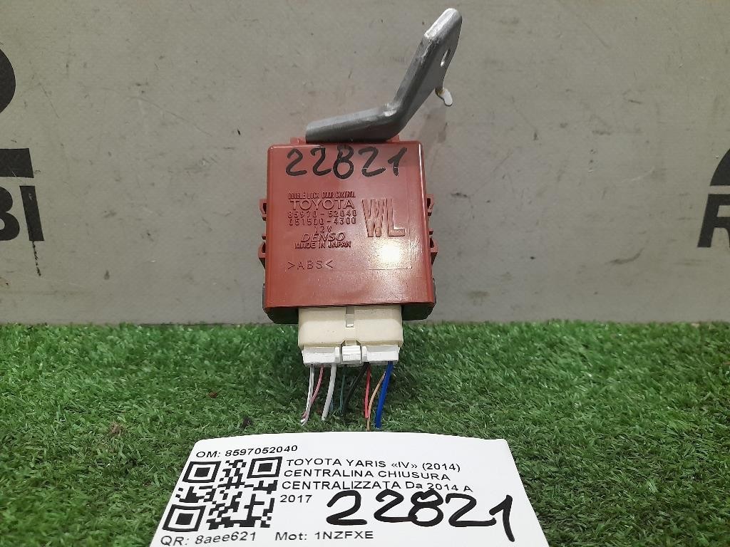 Centralina Chiusura Centralizzata 8597052040 Toyota Yaris IV 2014