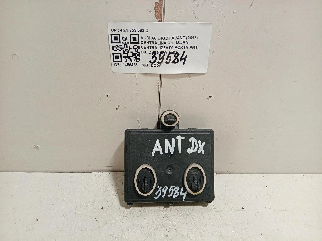 Centralina Chiusura Centralizzata Porta ANT DX 4M1 959 592 D Audi A6 4GD Avant 2016
