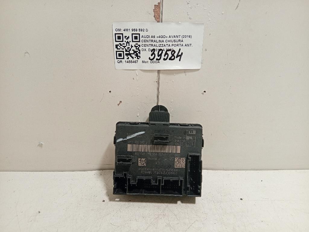 Centralina Chiusura Centralizzata Porta ANT DX 4M1 959 592 D Audi A6 4GD Avant 2016