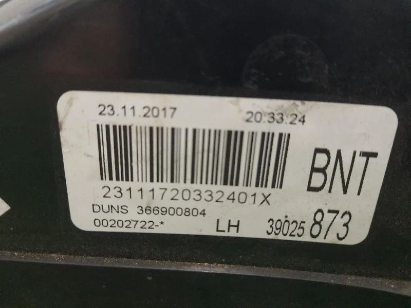 Fanale POST SX 39025873 Opel ADAM 2013