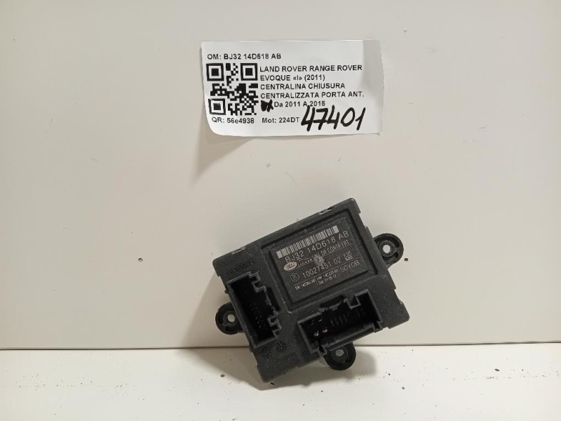 Centralina Chiusura Centralizzata Porta ANT DX BJ32 14D618 AB Land Rover Range Rover Evoque I 2011