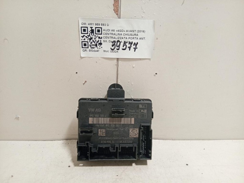 Centralina Chiusura Centralizzata Porta ANT SX 4M1 959 593 D Audi A6 4GD Avant 2016