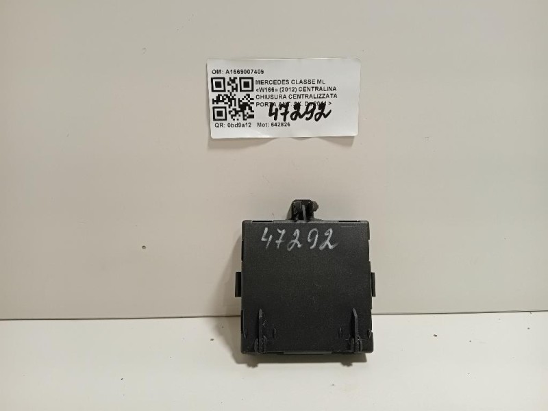 Centralina Chiusura Centralizzata Porta ANT SX A1669007409 CHIUSURA CENTRALIZZATA Mercedes Classe ML W166 2012