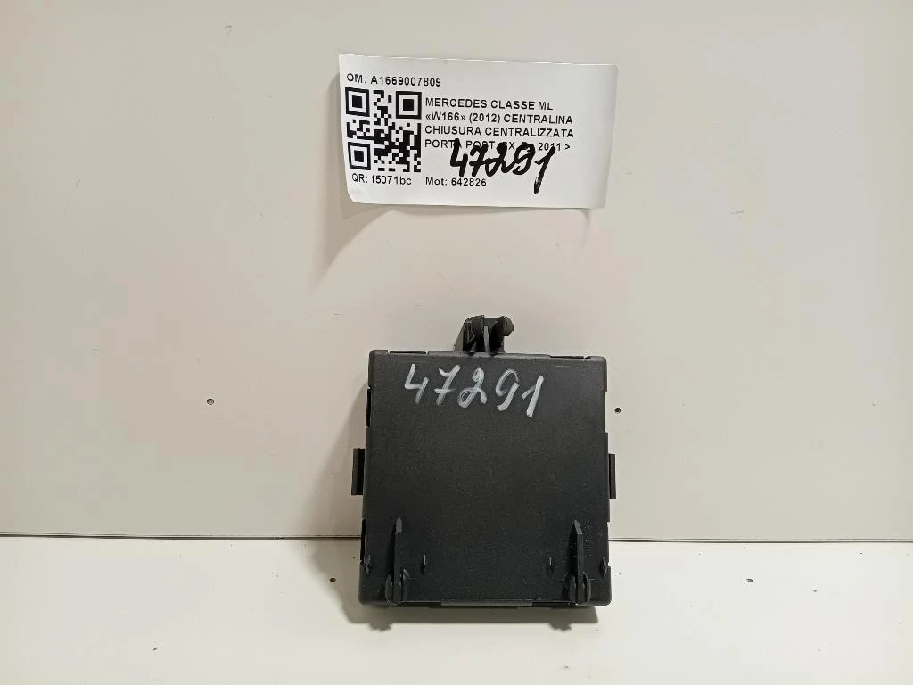 Centralina Chiusura Centralizzata Porta POST SX A1669007809 Mercedes Classe ML W166 2012
