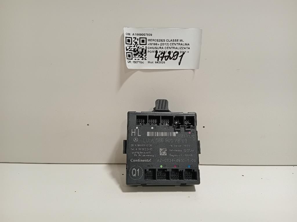 Centralina Chiusura Centralizzata Porta POST SX A1669007809 Mercedes Classe ML W166 2012