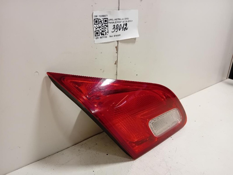 Fanale POST SX 13358077 Opel Astra J 2012