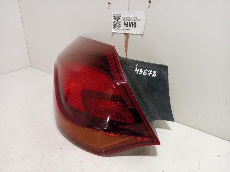 Fanale POST SX 13306459 Opel Astra J 2012
