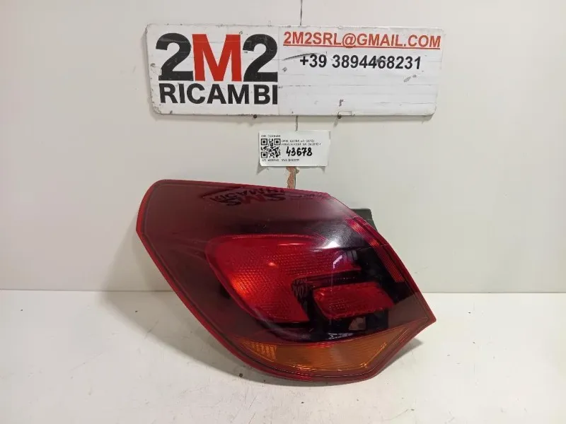 Fanale POST SX 13306459 Opel Astra J 2012