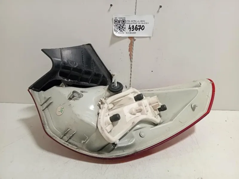 Fanale POST SX 13306459 Opel Astra J 2012