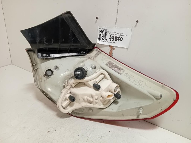 Fanale POST SX 13306459 Opel Astra J 2012