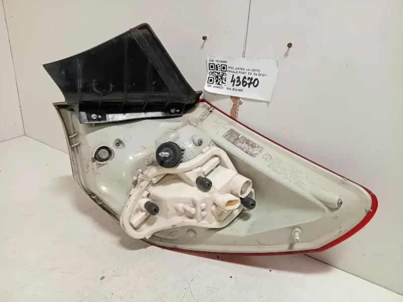 Fanale POST SX 13306459 Opel Astra J 2012