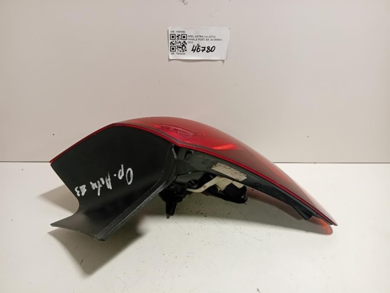 Fanale POST SX 1090098 Opel Astra J 2012