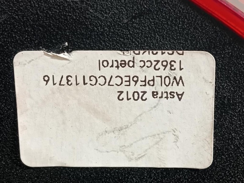 Fanale POST SX 1090098 FARO FANALE POST Opel Astra J 2012